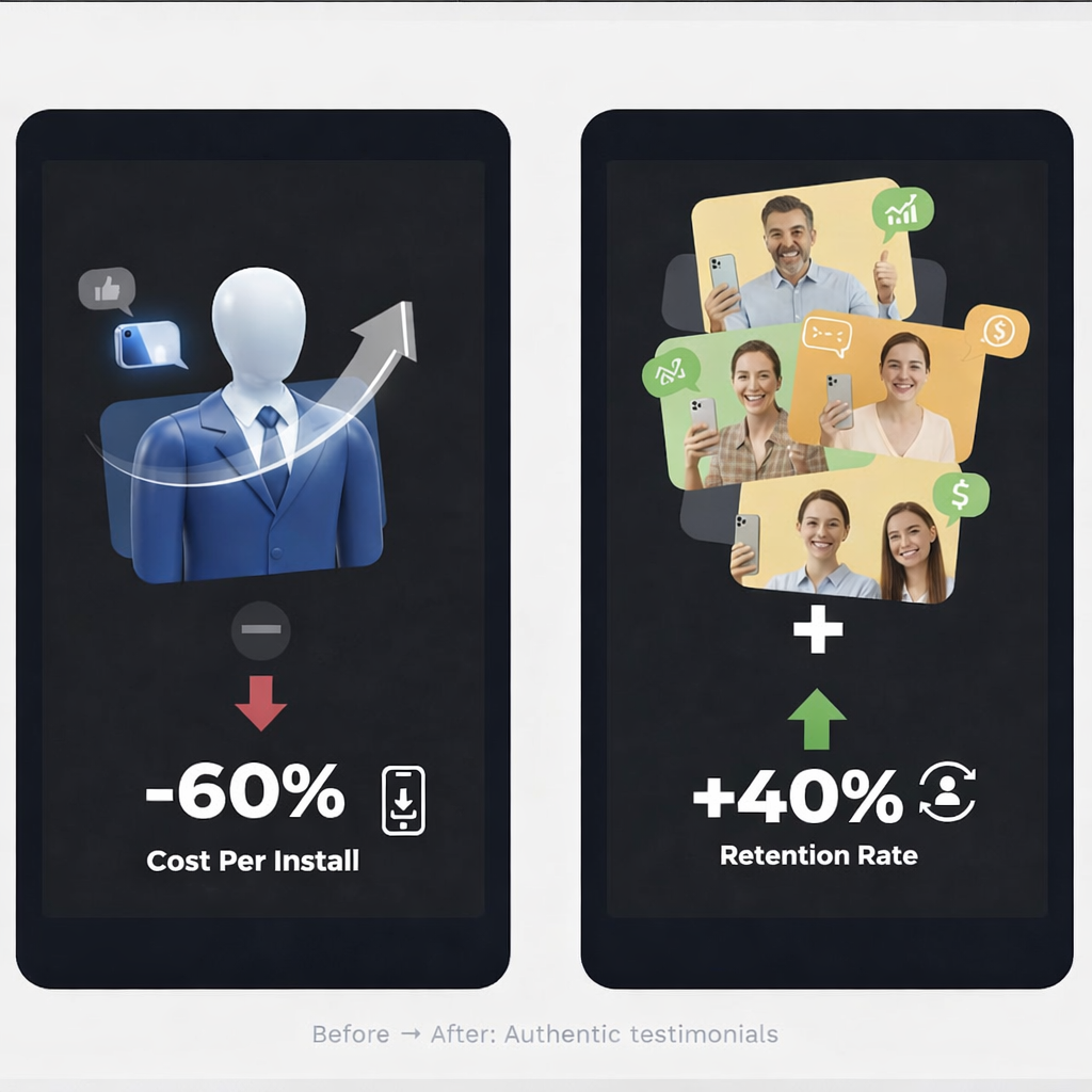 Fintech app transformed acquisition - Before and after authentic testimonials
